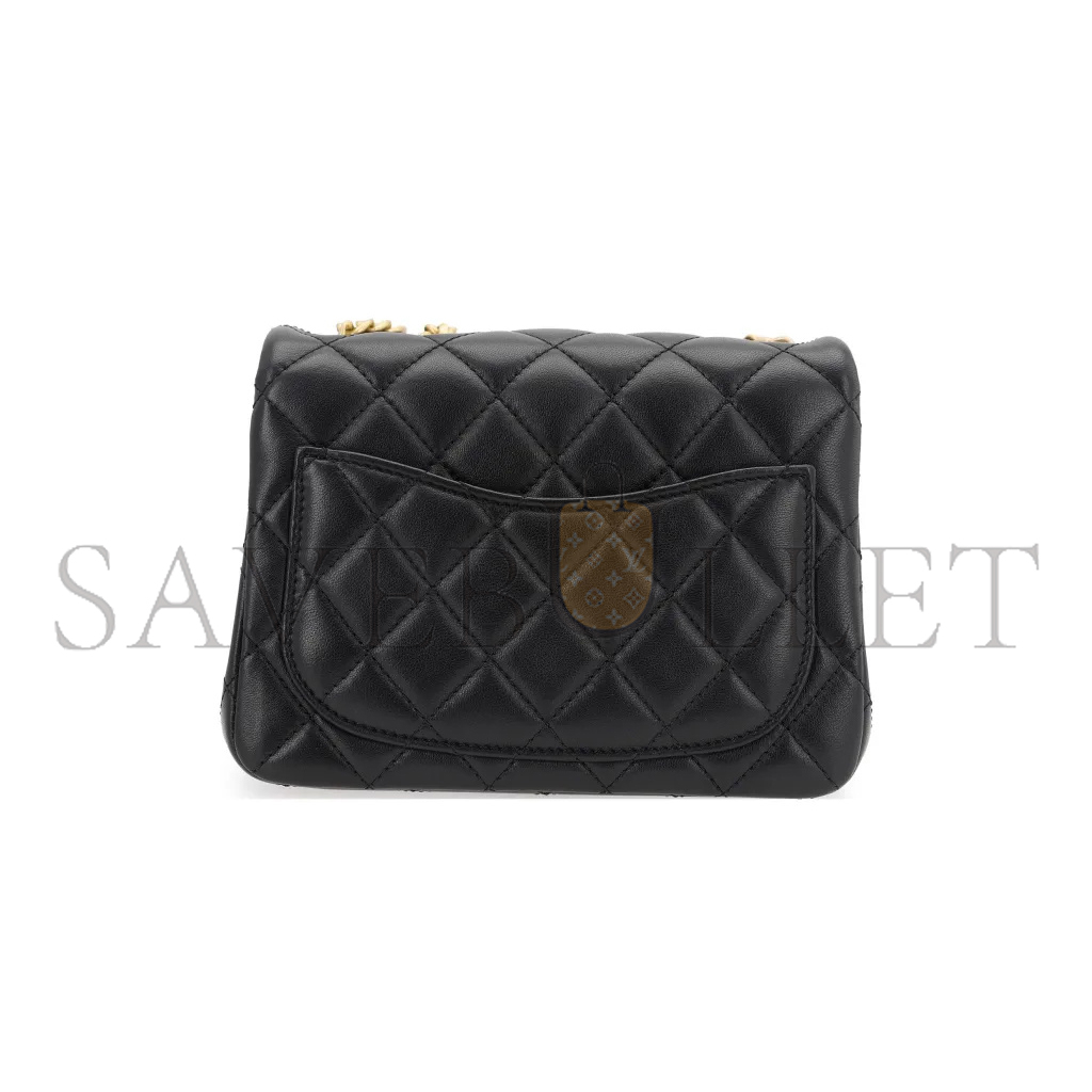 Ch*el master camellia adjustable buckle chain flap bag as1786 (18*13*7cm)